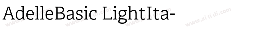 AdelleBasic LightIta字体转换